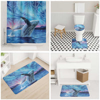 New Zealand Matariki Humpback Whale Bathroom Set Paikea Maori New Year Blue Galaxy