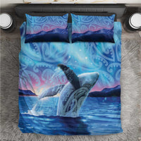 New Zealand Matariki Humpback Whale Bedding Set Paikea Maori New Year Blue Galaxy LT14 Blue - Polynesian Pride
