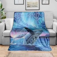 New Zealand Matariki Humpback Whale Blanket Paikea Maori New Year Blue Galaxy LT14 - Polynesian Pride