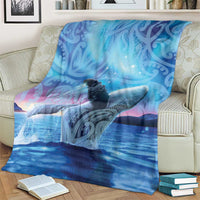 New Zealand Matariki Humpback Whale Blanket Paikea Maori New Year Blue Galaxy LT14 - Polynesian Pride