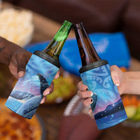 New Zealand Matariki Humpback Whale 4 in 1 Can Cooler Tumbler Paikea Maori New Year Blue Galaxy