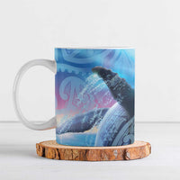 New Zealand Matariki Humpback Whale Ceramic Mug Paikea Maori New Year Blue Galaxy LT14 Blue - Polynesian Pride