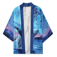 New Zealand Matariki Humpback Whale Kimono Paikea Maori New Year Blue Galaxy LT14 Unisex Blue - Polynesian Pride