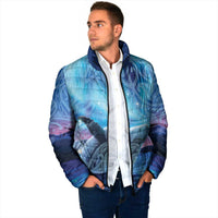 New Zealand Matariki Humpback Whale Padded Jacket Paikea Maori New Year Blue Galaxy LT14 - Polynesian Pride