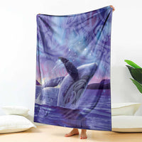 New Zealand Matariki Humpback Whale Blanket Paikea Maori New Year Purple Galaxy LT14 - Polynesian Pride