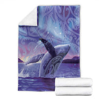 New Zealand Matariki Humpback Whale Blanket Paikea Maori New Year Purple Galaxy LT14 - Polynesian Pride