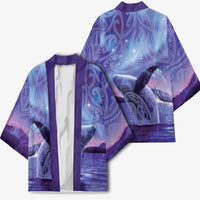 New Zealand Matariki Humpback Whale Kimono Paikea Maori New Year Purple Galaxy LT14 - Polynesian Pride