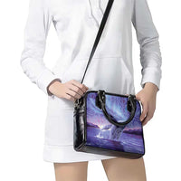 New Zealand Matariki Humpback Whale Shoulder Handbag Paikea Maori New Year Purple Galaxy LT14 - Polynesian Pride