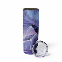 New Zealand Matariki Humpback Whale Skinny Tumbler Paikea Maori New Year Purple Galaxy