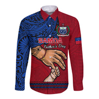 Polynesian Pride Father Day Samoa Long Sleeve Button Shirt Manuia le Aso Sa o Tama Red Version LT14 Unisex Red - Polynesian Pride