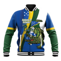 Solomon Islands Independence Day Baseball Jacket Happy 7 July Crocodile Flag Style