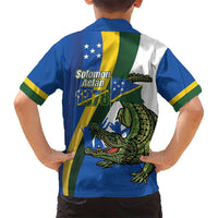 Solomon Islands Independence Day Hawaiian Shirt Happy 7 July Crocodile Flag Style
