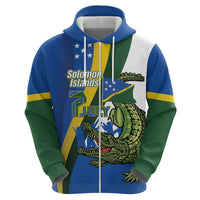 Solomon Islands Independence Day Hoodie Happy 7 July Crocodile Flag Style