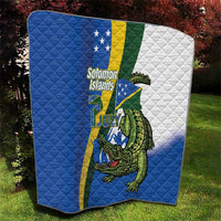 Solomon Islands Independence Day Quilt Happy 7 July Crocodile Flag Style