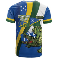 Solomon Islands Independence Day T Shirt Happy 7 July Crocodile Flag Style
