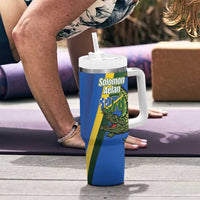 Solomon Islands Independence Day Tumbler With Handle Happy 7 July Crocodile Flag Style