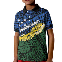Halo Olaketa Solomon Islands Tapa Pattern Kid Polo Shirt