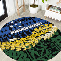 Halo Olaketa Solomon Islands Tapa Pattern Round Carpet
