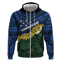 Halo Olaketa Solomon Islands Tapa Pattern Zip Hoodie
