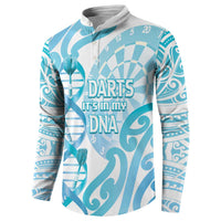 Personalised New Zealand Darts Button Sweatshirt Aotearoa Maori Its In My DNA White LT14 - Polynesian Pride
