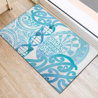 New Zealand Darts Rubber Doormat Aotearoa Maori Its In My DNA White LT14 - Polynesian Pride