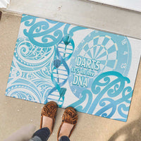 New Zealand Darts Rubber Doormat Aotearoa Maori Its In My DNA White LT14 - Polynesian Pride
