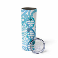 New Zealand Darts Skinny Tumbler Aotearoa Maori Its In My DNA White - Polynesian Pride