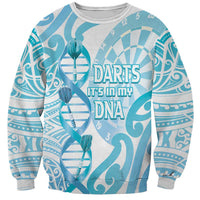 Personalised New Zealand Darts Sweatshirt Aotearoa Maori Its In My DNA White LT14 Unisex White - Polynesian Pride