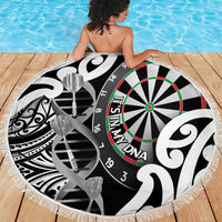 New Zealand Darts Beach Blanket Aotearoa Maori Its In My DNA Black LT14 - Polynesian Pride