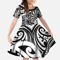 Personalised New Zealand Darts Family Matching Puletasi and Hawaiian Shirt Aotearoa Maori Its In My DNA Black - Polynesian Pride