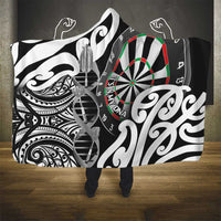 New Zealand Darts Hooded Blanket Aotearoa Maori Its In My DNA Black - Polynesian Pride