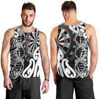 Personalised New Zealand Darts Men Tank Top Aotearoa Maori Its In My DNA Black LT14 - Polynesian Pride