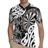 Personalised New Zealand Darts Rugby Jersey Aotearoa Maori Its In My DNA Black - Polynesian Pride