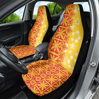 Kahili Quilt Hawaii Car Seat Cover Tropical Flower Seamless Half Style