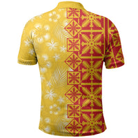 Kahili Quilt Hawaii Polo Shirt Tropical Flower Seamless Half Style LT14 - Polynesian Pride