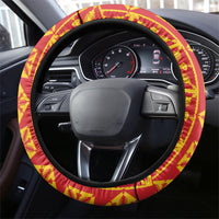 Kahili Quilt Hawaii Steering Wheel Cover Tropical Flower Seamless Half Style