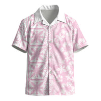 Pastel Pink Kahili Quilt Hawaii Kid Hawaiian Shirt Tropical Flower Seamless Half Style LT14 - Polynesian Pride