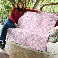 Pastel Pink Kahili Quilt Hawaii Quilt Tropical Flower Seamless Half Style
