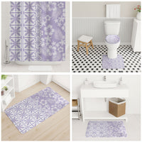Pastel Purple Kahili Quilt Hawaii Bathroom Set Tropical Flower Seamless Half Style