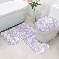 Pastel Purple Kahili Quilt Hawaii Bathroom Set Tropical Flower Seamless Half Style