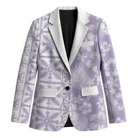 Pastel Purple Kahili Quilt Hawaii Blazer Tropical Flower Seamless Half Style