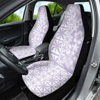 Pastel Purple Kahili Quilt Hawaii Car Seat Cover Tropical Flower Seamless Half Style