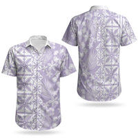 Pastel Purple Kahili Quilt Hawaii Couples Matching Summer Maxi Dress and Hawaiian Shirt Tropical Flower Seamless Half Style LT14 - Polynesian Pride