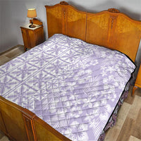 Pastel Purple Kahili Quilt Hawaii Quilt Tropical Flower Seamless Half Style