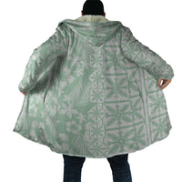 Pastel Green Kahili Quilt Hawaii Cloak Tropical Flower Seamless Half Style