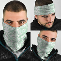 Pastel Green Kahili Quilt Hawaii Neck Gaiter Tropical Flower Seamless Half Style