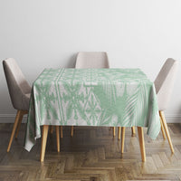 Pastel Green Kahili Quilt Hawaii Tablecloth Tropical Flower Seamless Half Style