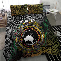 Personalised Australia And Vanuatu Bedding Set Aboriginal Lizard Polynesia Ni-Van Pig Tusk LT14 - Polynesian Pride
