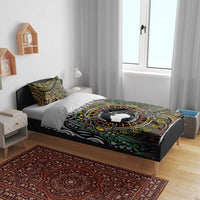 Personalised Australia And Vanuatu Bedding Set Aboriginal Lizard Polynesia Ni-Van Pig Tusk LT14 - Polynesian Pride