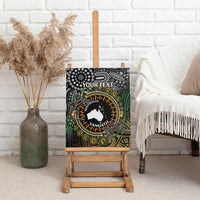 Personalised Australia And Vanuatu Canvas Wall Art Aboriginal Lizard Polynesia Ni-Van Pig Tusk LT14 - Polynesian Pride